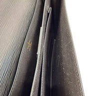 Vintage Louis Vuitton Black Epi Leather Briefcase Gold Lock France
