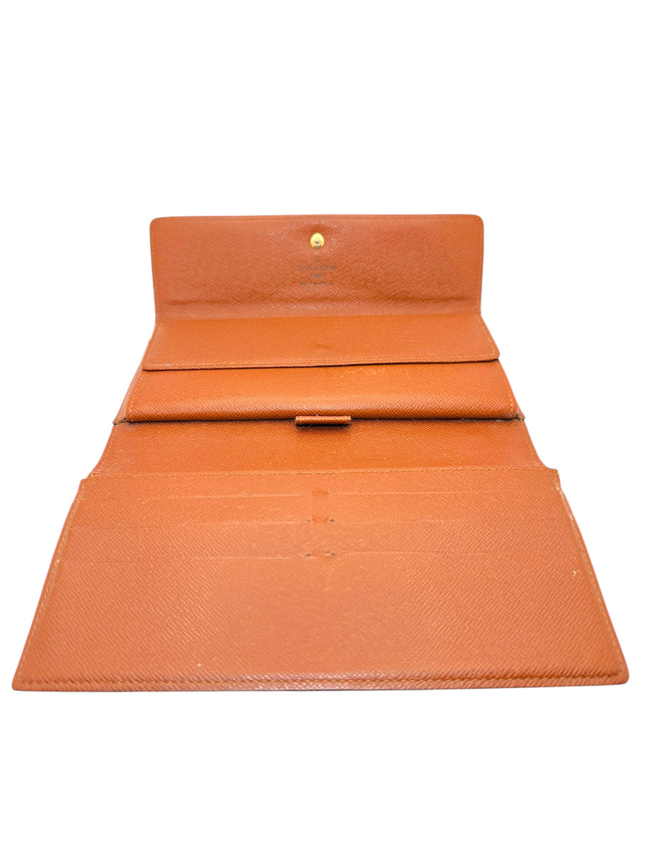 Louis Vuitton Monogram Porte Trésor International Long Wallet Vintage Envelope Snap