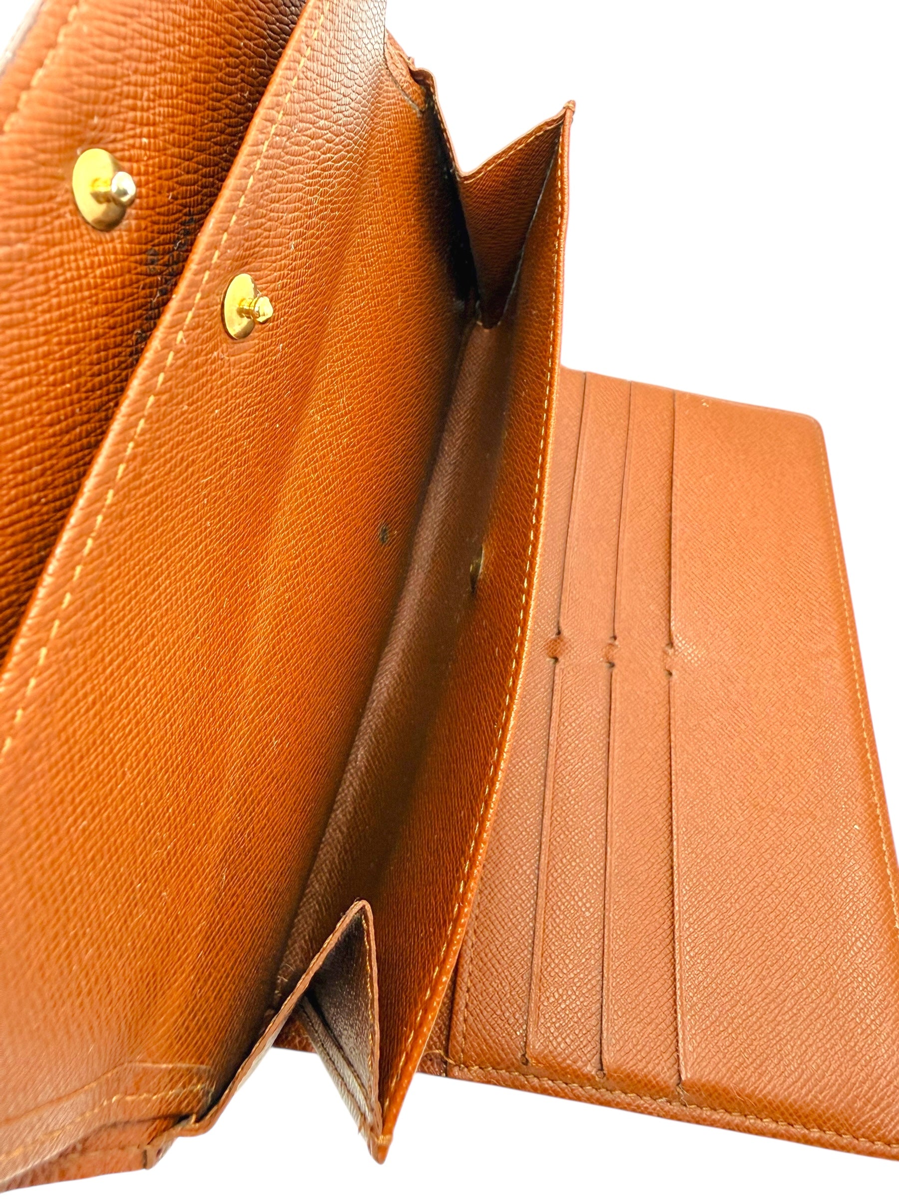 Louis Vuitton Monogram Porte Trésor International Long Wallet Vintage Envelope Snap