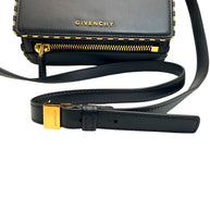 Givenchy Pandora Box Black Leather Crossbody Bag Gold Hardware
