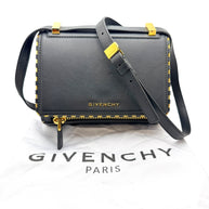 Givenchy Pandora Box Black Leather Crossbody Bag Gold Hardware