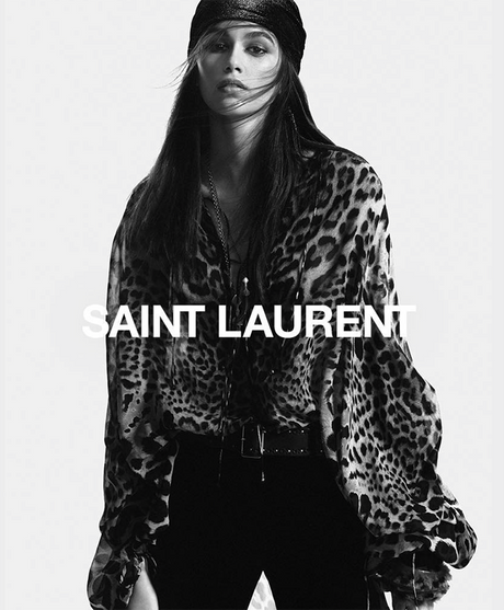 Saint Laurent archival campaign image representing authenticated pre-owned Saint Laurent luxury fashion and accessories