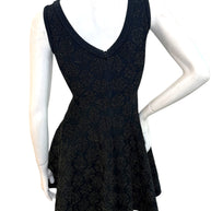 Alaïa black textured knit dress IT40 close-up back view
