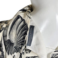 Alexander McQueen Made in Italy designer label inside Resort 2019 seashell print silk dress