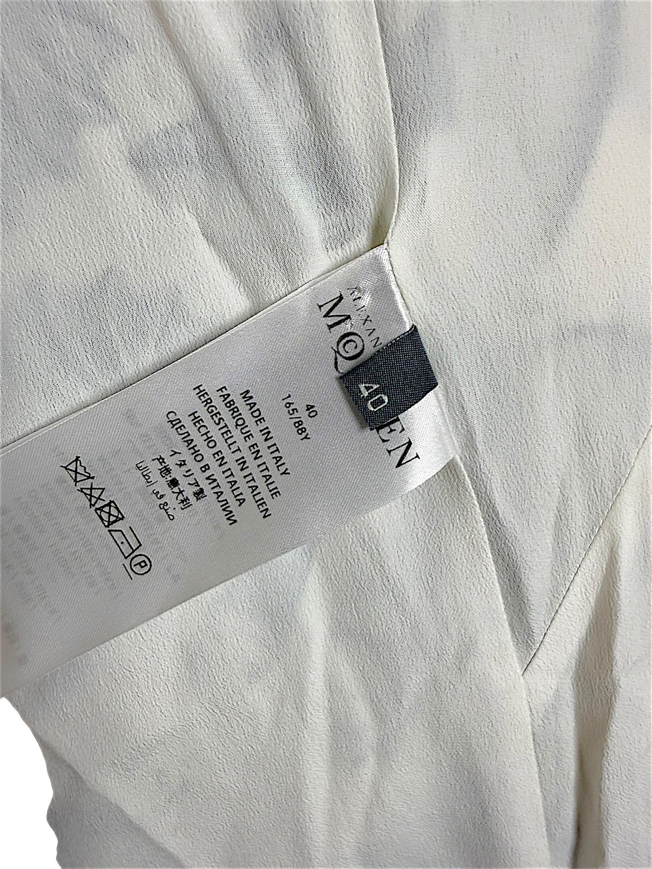 Alexander McQueen Resort 2019 dress size IT 40 Made in Italy interior care label