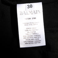 Balmain black sequin blazer FR 38 composition and style reference label