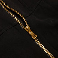 Balmain FW2016 black corset pants gold zipper hardware detail