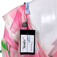 Original Blumarine retail tags on Spring 2016 runway dress showing article 69473, color 1721, size IT 40 and hand-crafted embroidery