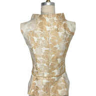 Chanel Spring 2001 runway vest back view floral jacquard tailored silhouette
