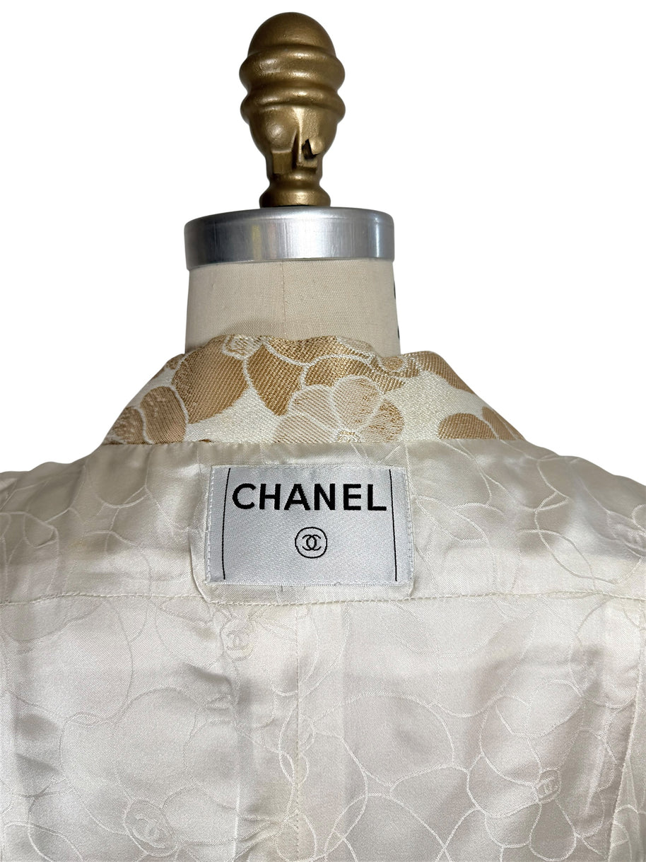 Chanel interior label on Spring 2001 runway vest authentic designer tag
