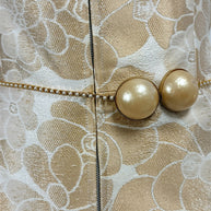Chanel 2001 runway vest pearl chain belt with oversized pearls gold tone detail