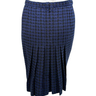 Chanel tweed skirt back view with pleated detail Spring 2016