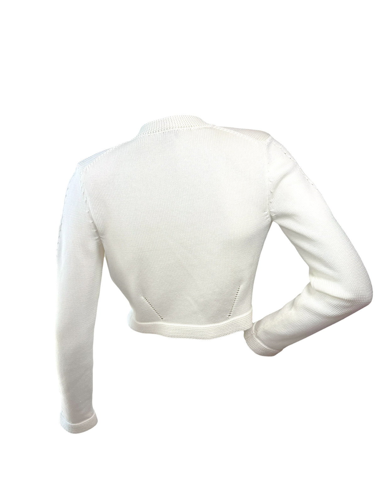 Chanel 2019 ivory knit cardigan jacket FR34 back view
