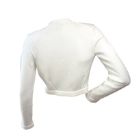 Chanel 2019 ivory knit cardigan jacket FR34 back view