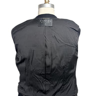 Interior lining of vintage Chanel Boutique jacket with signature weighted chain hem