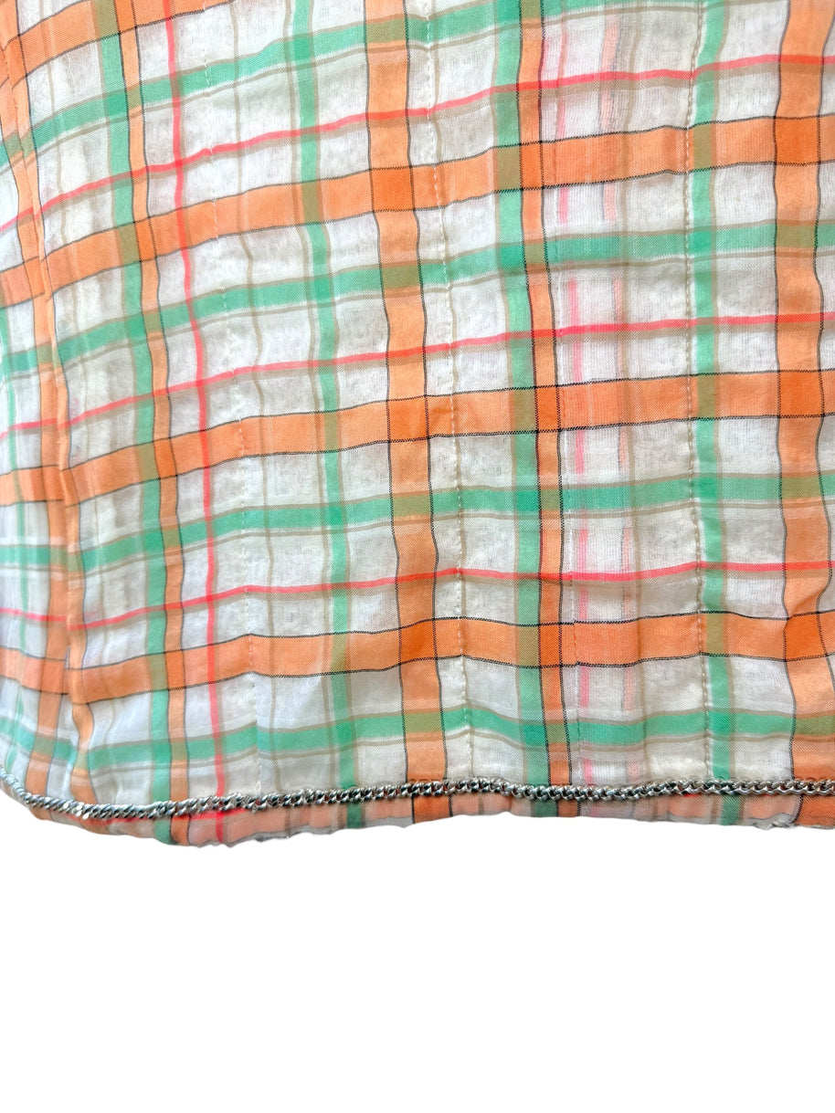 Chanel Cruise 2020 jacket multicolor plaid interior lining