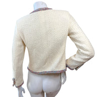 Chanel Cruise 2020 ivory tweed jacket back view