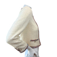 Chanel Cruise 2020 ivory tweed jacket side profile