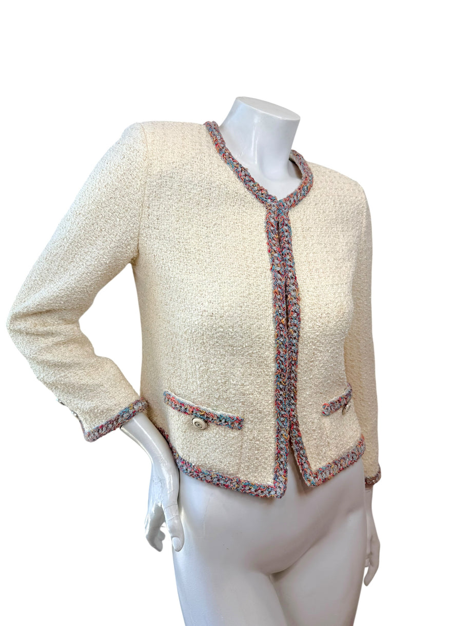 Chanel Cruise 2020 Look 74 tweed jacket three-quarter view