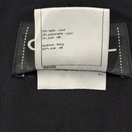 Chanel black skirt interior care and composition tag