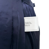 Chanel interior lining seam with fabric composition tag detail silk lining