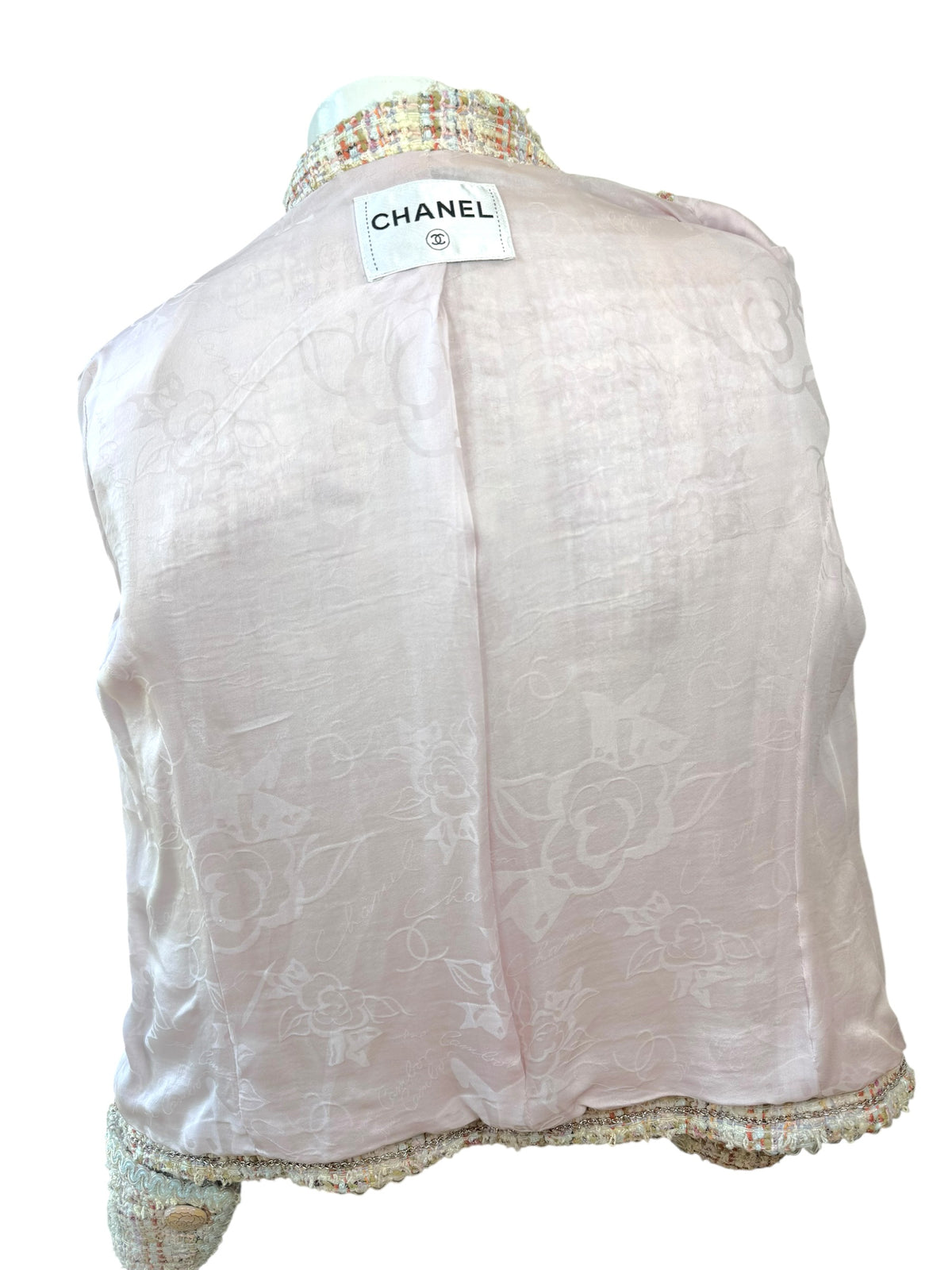 Chanel Resort 2013 tweed jacket interior silk lining