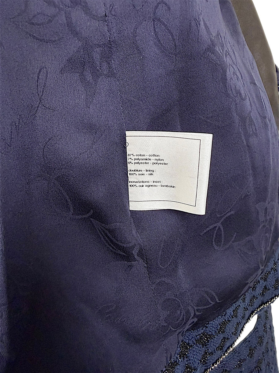 Chanel silk lining with tonal CC monogram interior detail