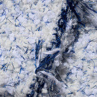 Chanel Spring Summer 2018 light blue fantasy tweed jacket textured trim detail