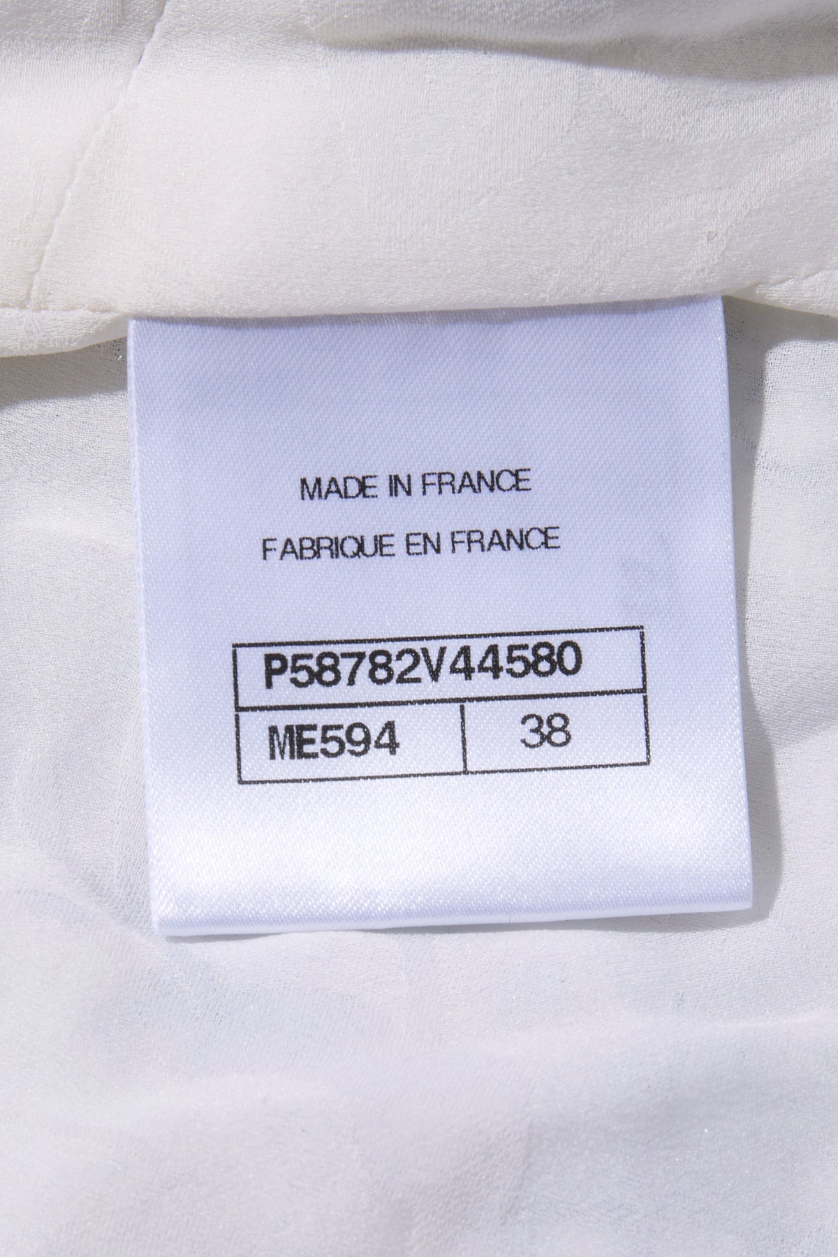 Chanel Spring Summer 2018 light blue tweed jacket interior size FR38 label