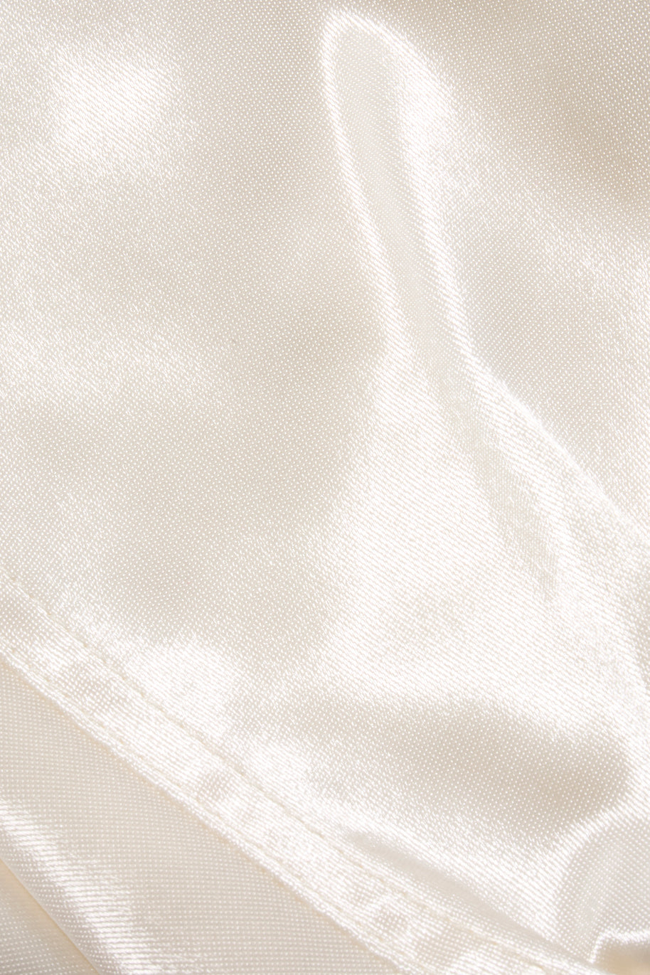Chanel Spring Summer 2021 ecru satin bomber jacket fabric detail