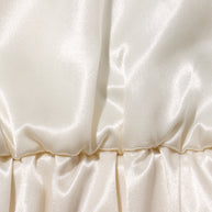 Chanel Spring Summer 2021 ecru satin bomber jacket gathered waistband detail