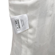 Authentic Chanel production and made in France tag inside white bouclé tweed short sleeve dress