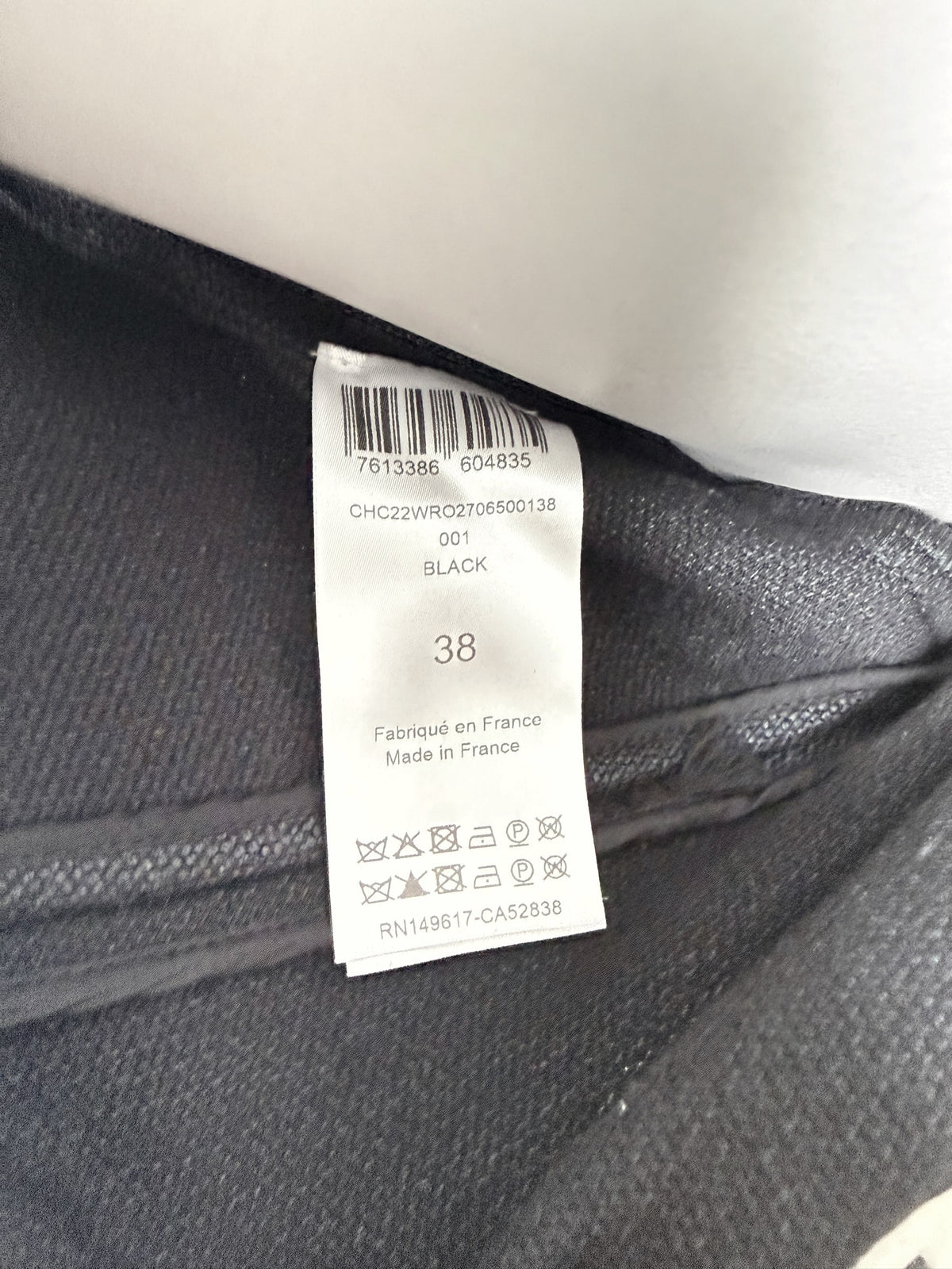 Chloé Fall 2022 black midi dress size FR 38 made in France style CHC22WR027065 label