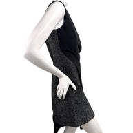 Side profile of Christian Dior Raf Simons draped wool and silk dress