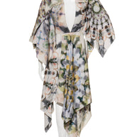 Christian Dior kaleidoscope print silk dress FR 36 three-quarter view