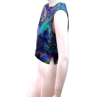 Christian Dior Raf Simons elephant print silk wool top FR36 side view