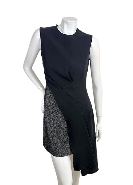 Christian Dior Raf Simons Fall Winter 2015 asymmetrical draped dress front view