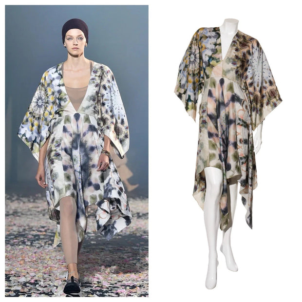 Christian Dior Spring 2019 kaleidoscope silk dress with runway reference
