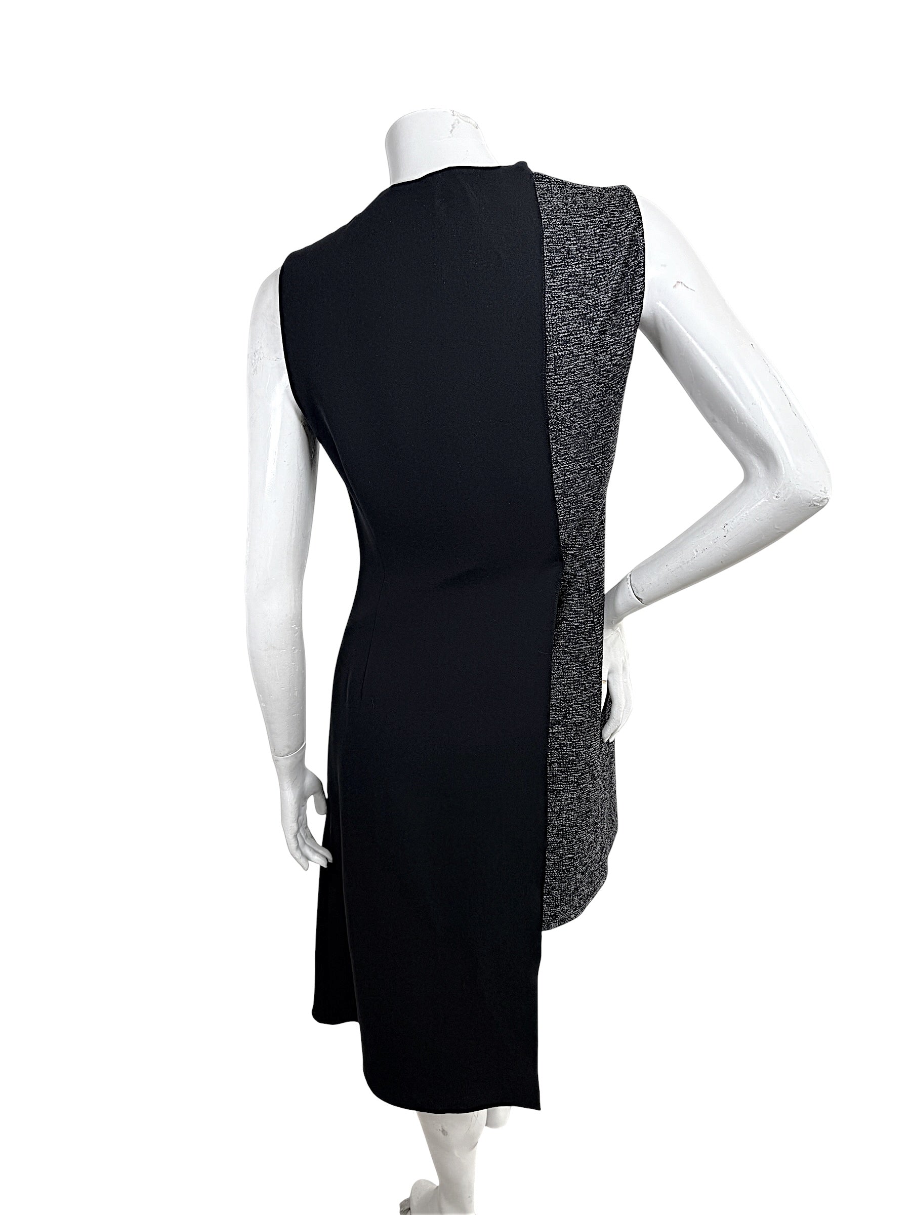 Back draped overlay detail on Christian Dior Raf Simons dress