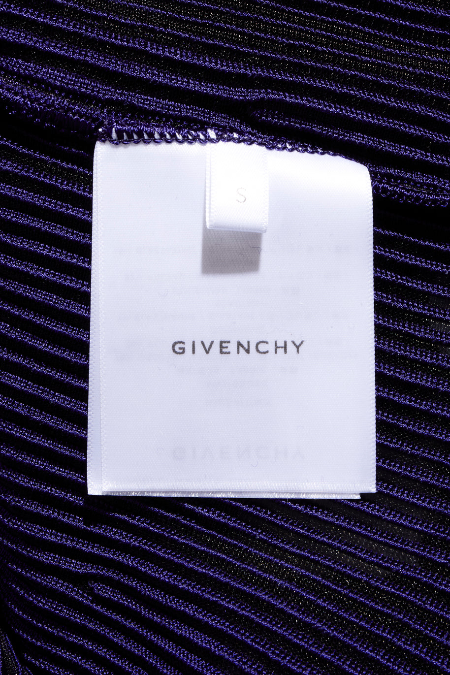 Givenchy FW2022 violet knit dress Givenchy brand label