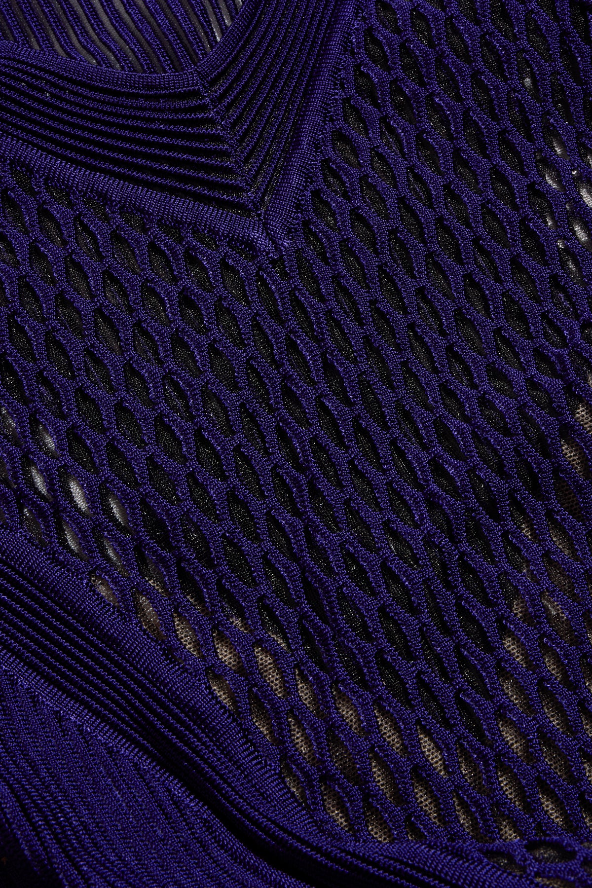 Givenchy FW2022 violet mesh knit dress texture detail
