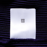 Givenchy FW2022 violet knit dress interior tag with Givenchy emblem