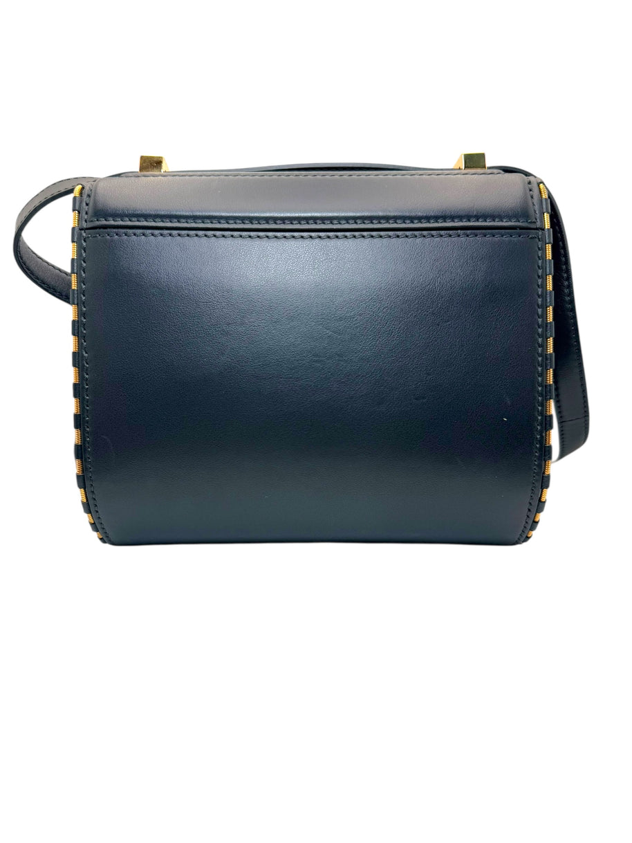 Givenchy Pandora Box black leather handbag rear view