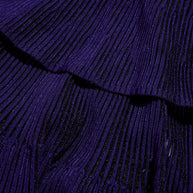 Givenchy violet rib knit dress fabric and pleating detail