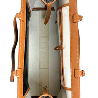 Interior overview of authentic Goyard Artois PM tote showing clean canvas lining and organizational compartments.
