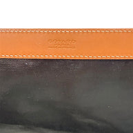 Close-up detail of authentic Goyard Artois PM embossed Goyard Paris Made in France leather stamp.