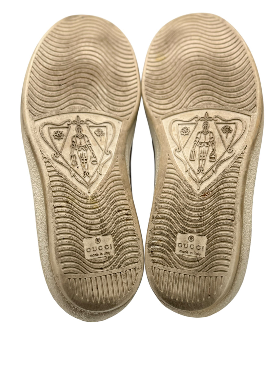 Gucci Fake Not GG Supreme Ace sneakers leather sole wear and tread detail
