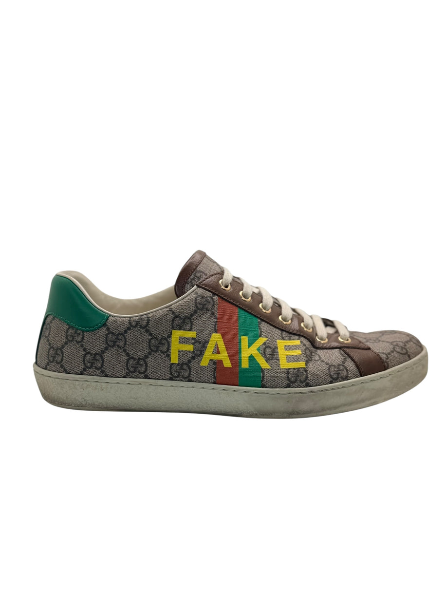Gucci Fake Not GG Supreme Ace sneaker with Fake graphic side view