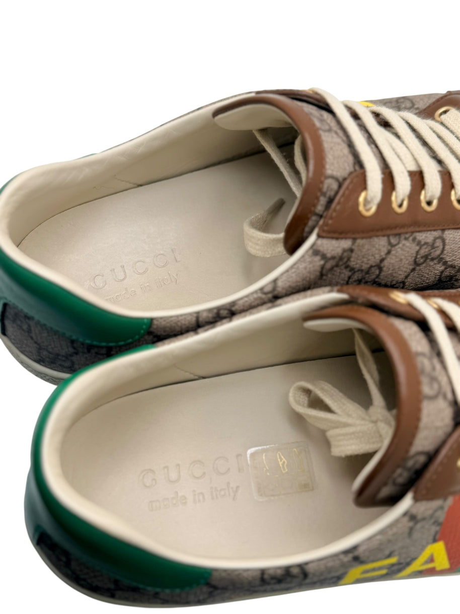 Gucci GG Supreme Ace sneakers size 38 interior pair view