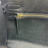 Clean black leather interior of Hermès Birkin 30 Sellier
